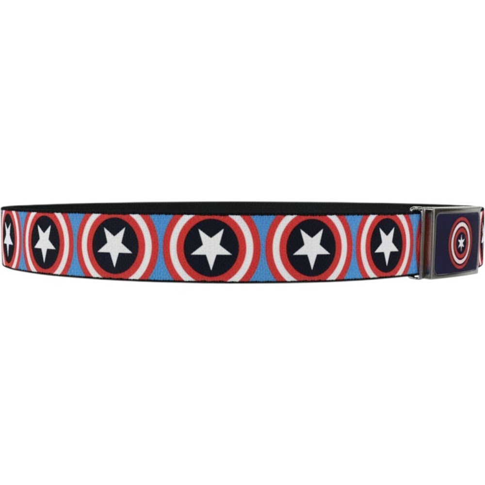 Marvel Captain America Shield Web Belt 48 Inch Adjustable Metal Buckle NWT